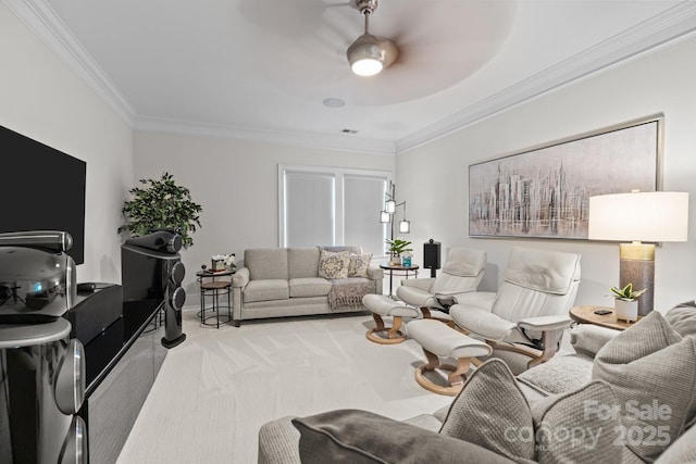 16522 Flintrock Falls Ln, Charlotte, NC 28278 - living area with crown molding and carpet floors