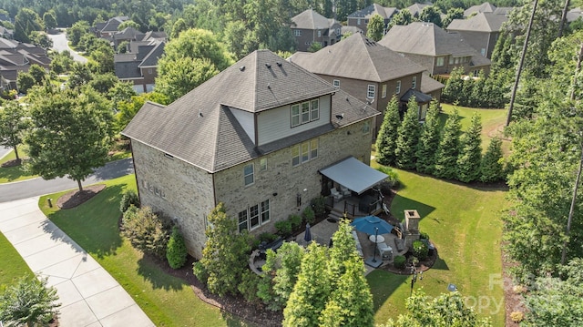 16522 Flintrock Falls Ln, Charlotte, NC 28278 - aerial view of residential area