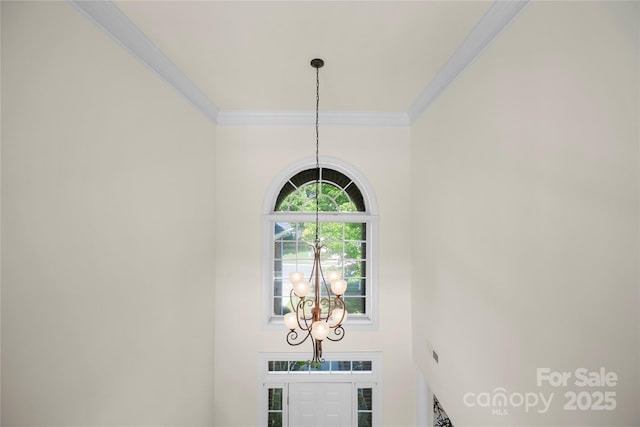 14801 Provence Ln, Charlotte, NC 28277 - detailed view of a chandelier and crown molding