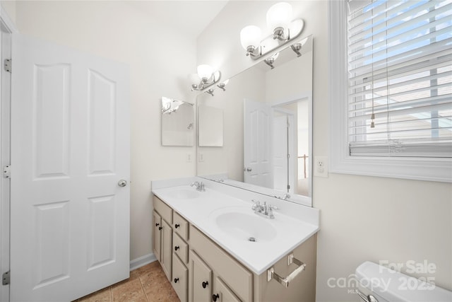 14801 Provence Ln, Charlotte, NC 28277 - bathroom featuring double vanity and toilet