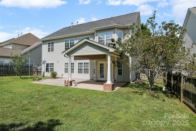 14801 Provence Ln, Charlotte, NC 28277 - back of house with a fenced backyard and a patio area