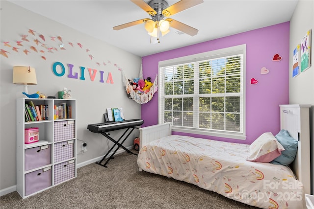 514 Bent Leaf Ct, Fort Mill, SC 29708 - bedroom featuring carpet and a ceiling fan