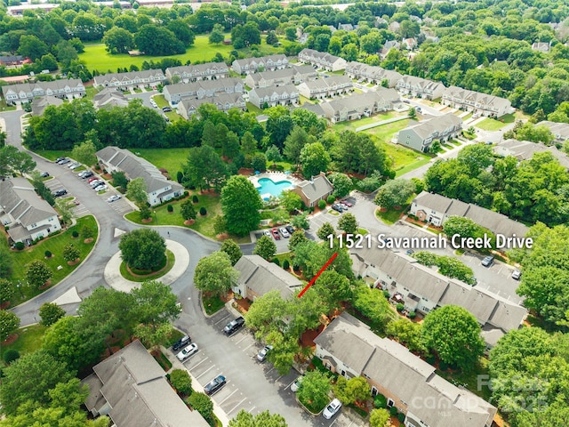 11521 Savannah Creek Dr, Charlotte, NC 28273 - aerial view of residential area with a pool