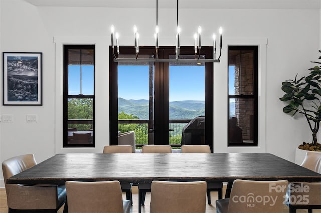 55 Steeplebush Ct Unit 629, Tuckasegee, NC 28783 - dining room featuring a mountain view