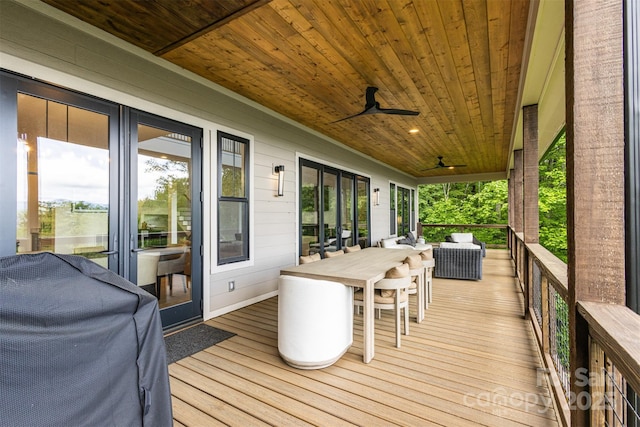 55 Steeplebush Ct Unit 629, Tuckasegee, NC 28783 - deck with ceiling fan