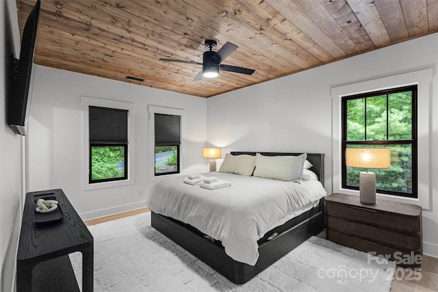 55 Steeplebush Ct Unit 629, Tuckasegee, NC 28783 - bedroom featuring wooden ceiling, light wood-type flooring, and ceiling fan
