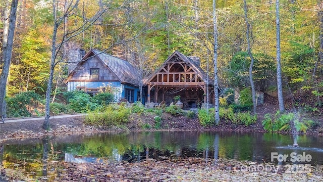 55 Steeplebush Ct Unit 629, Tuckasegee, NC 28783 - back of property with a water view and a view of trees