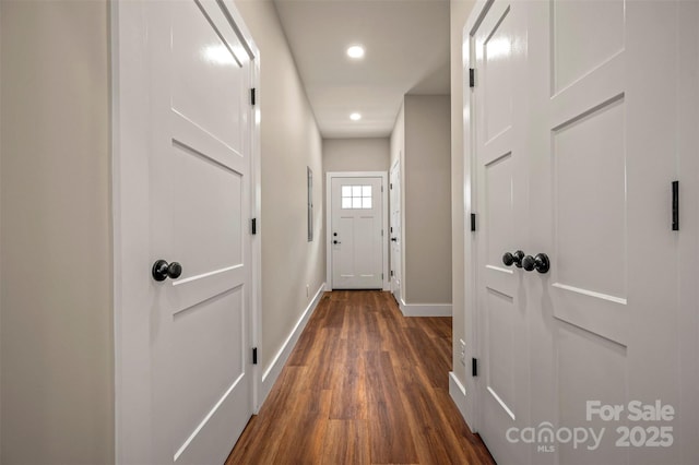 626 Felmet Rd, Flat Rock, NC 28731 - doorway to outside with dark wood-style floors and recessed lighting