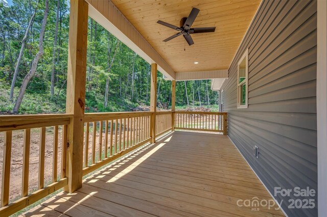 626 Felmet Rd, Flat Rock, NC 28731 - deck featuring a ceiling fan