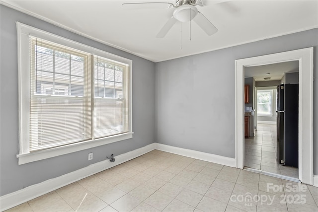 921 N Jackson St, Salisbury, NC 28144 - unfurnished room with ceiling fan and light tile patterned floors