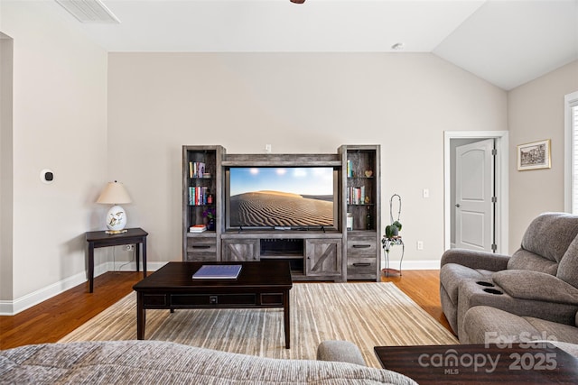 1108 Mayapple Way, Belmont, NC 28012 - living area with wood finished floors and vaulted ceiling
