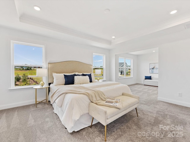 1516 Respect St NW, Concord, NC 28027 - carpeted bedroom with a raised ceiling, recessed lighting, and crown molding