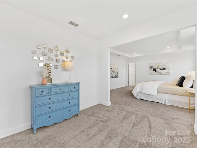 1516 Respect St NW, Concord, NC 28027 - bedroom with light colored carpet, recessed lighting, and a tray ceiling