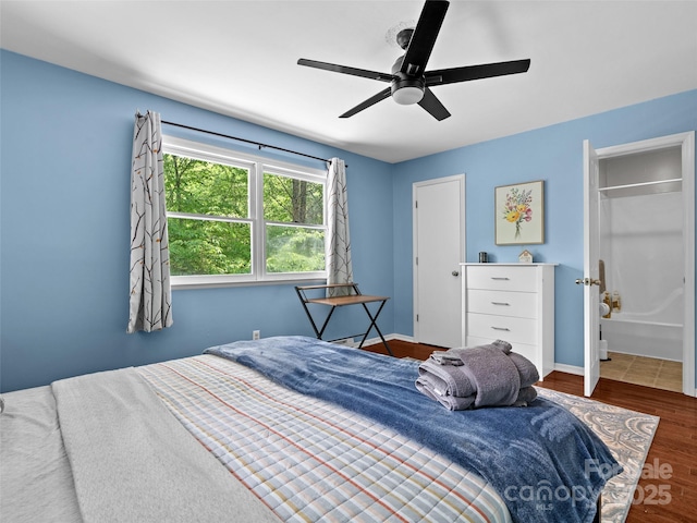 220 Deer Run Rd, Canton, NC 28716 - bedroom with wood finished floors and a ceiling fan