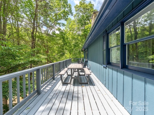 220 Deer Run Rd, Canton, NC 28716 - wooden terrace featuring outdoor dining area