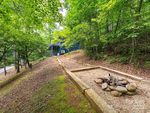 220 Deer Run Rd, Canton, NC 28716 - view of yard featuring an outdoor fire pit