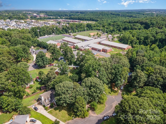 975 Pine Knoll Rd, Fort Mill, SC 29715 - aerial overview of property's location featuring a heavily wooded area