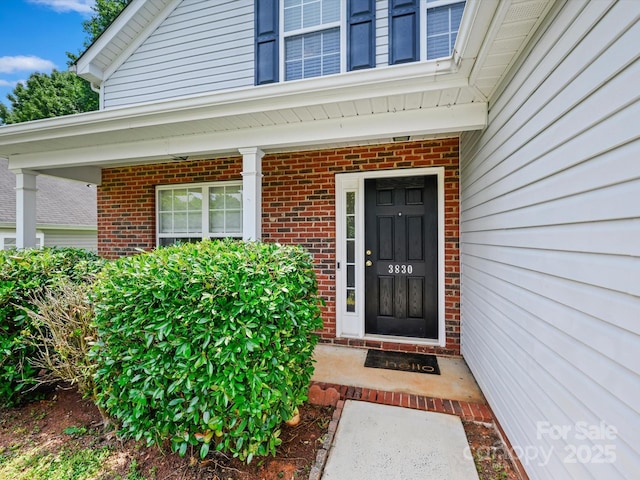 3830 Brookchase Ln, Charlotte, NC 28205 - doorway to property with brick siding
