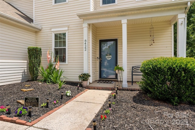 6422 Gatesville Ln, Charlotte, NC 28270 - entrance to property with a porch