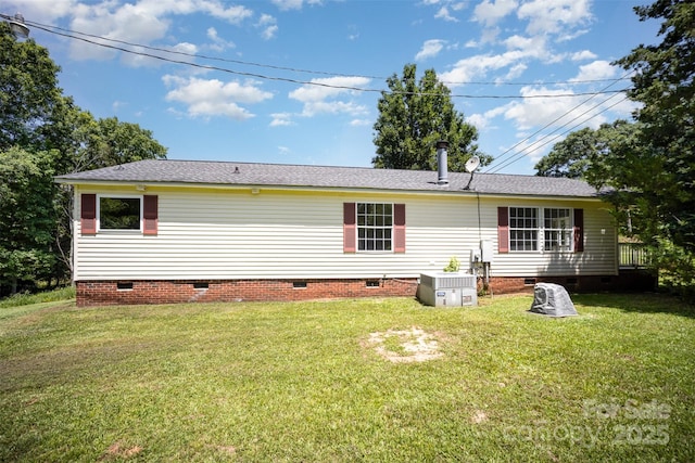 508 Bridgestone Ln, Rock Hill, SC 29730 - rear view of house featuring crawl space, a lawn, and roof with shingles