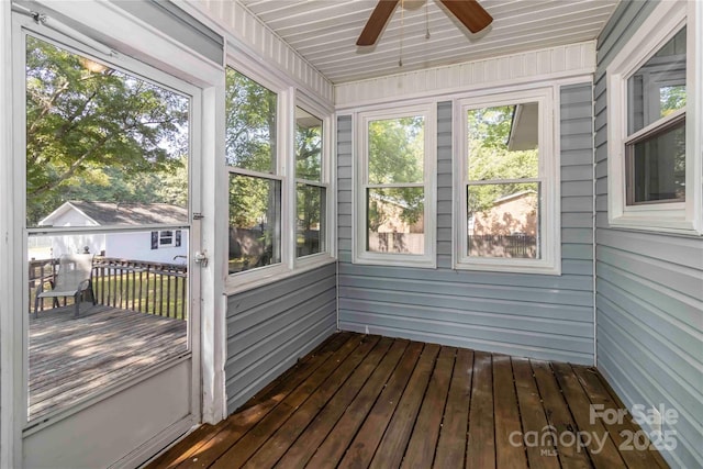 202 Gum St, Pageland, SC 29728 - unfurnished sunroom with ceiling fan and healthy amount of natural light