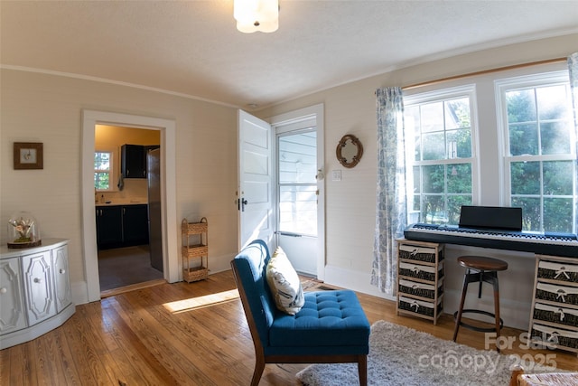 102 Cuthberson St, Morganton, NC 28655 - office area with wood finished floors and crown molding
