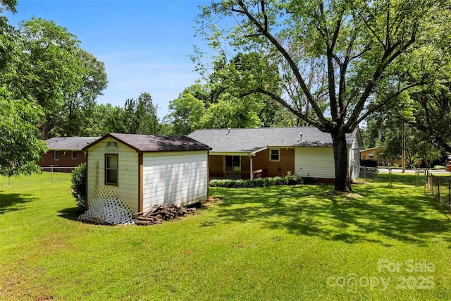 814 W Gold St, Kings Mountain, NC 28086 - rear view of house with a storage shed