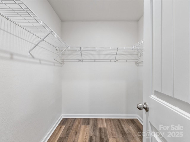 9136 Creedmore Hills Dr, Charlotte, NC 28214 - spacious closet featuring dark wood-style floors