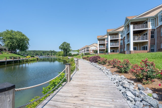 18511 Harborside Dr, Cornelius, NC 28031 - dock area featuring a water view