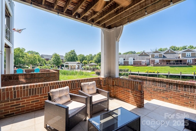 18511 Harborside Dr, Cornelius, NC 28031 - view of patio with a residential view and an outdoor living space