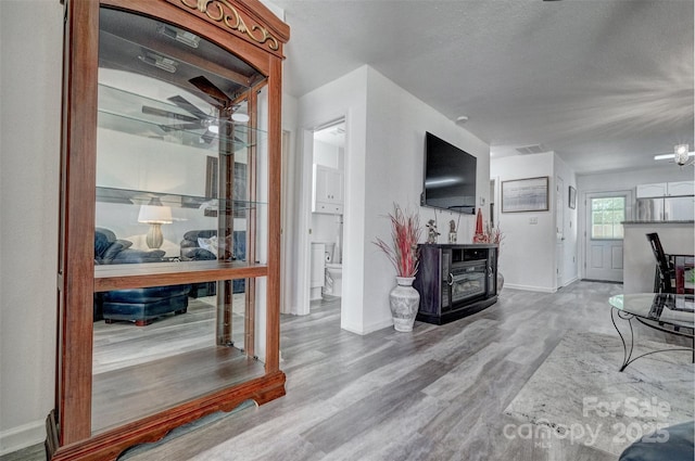 1504 Harpers Inlet Dr, Lake Wylie, SC 29710 - living room featuring wood finished floors and a textured ceiling