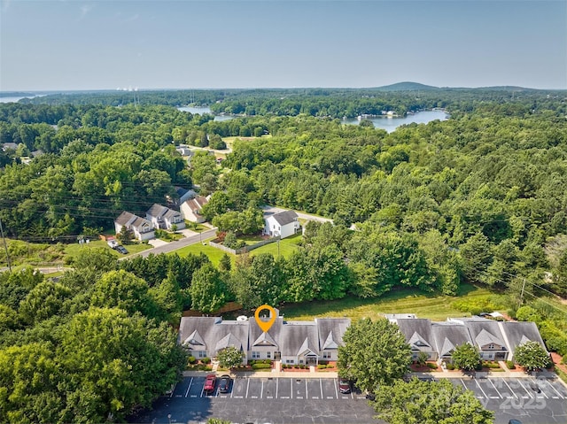 1504 Harpers Inlet Dr, Lake Wylie, SC 29710 - drone / aerial view of a forest and a large body of water