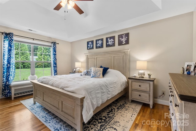 121 Maplewood Ct, Hudson, NC 28638 - bedroom featuring light wood-style floors and a ceiling fan