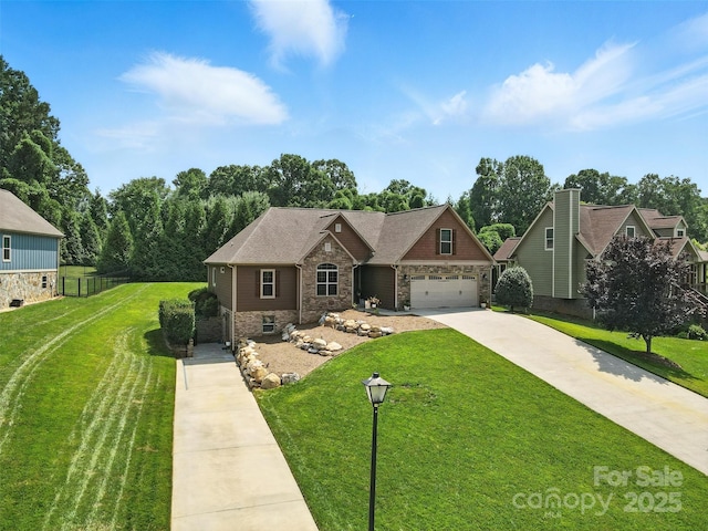 121 Maplewood Ct, Hudson, NC 28638 - view of front of property with stone siding, concrete driveway, and an attached garage