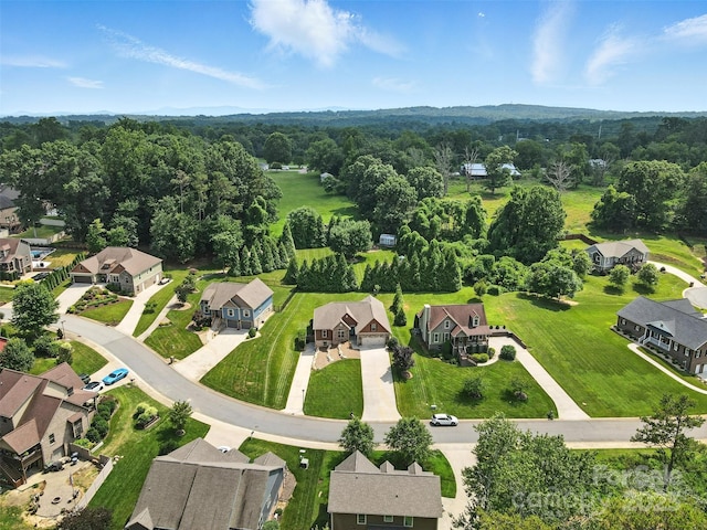 121 Maplewood Ct, Hudson, NC 28638 - aerial view of residential area featuring a heavily wooded area