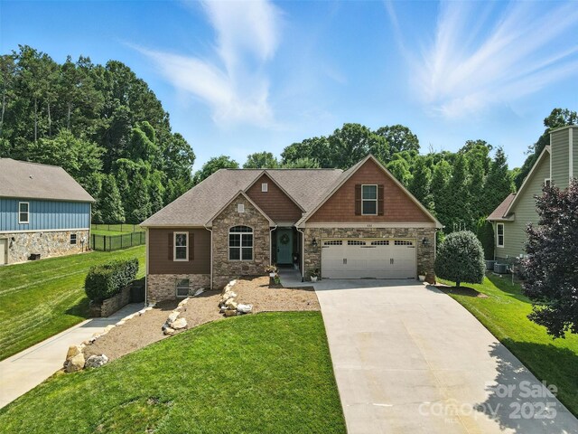 121 Maplewood Ct, Hudson, NC 28638 - craftsman house with stone siding and driveway