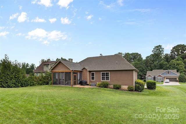 121 Maplewood Ct, Hudson, NC 28638 - back of property featuring a sunroom and a yard