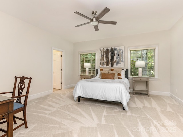 10333 Scott Gate Ct, Charlotte, NC 28277 - bedroom with light colored carpet and ceiling fan