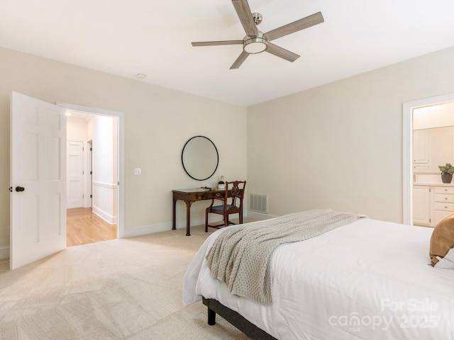 10333 Scott Gate Ct, Charlotte, NC 28277 - bedroom with light carpet and ceiling fan