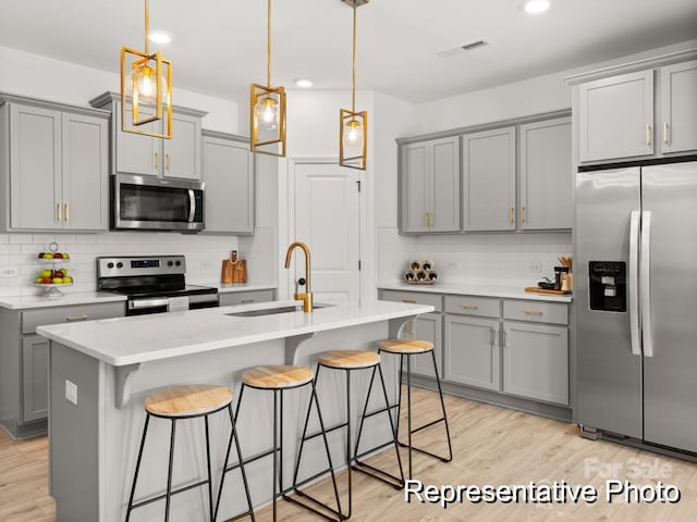 577 Station St Unit 65, Clover, SC 29710 - kitchen with stainless steel appliances, gray cabinets, and recessed lighting
