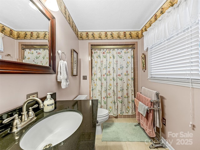 128 View De Lake Dr, Etowah, NC 28729 - bathroom featuring tile patterned floors and a shower with shower curtain