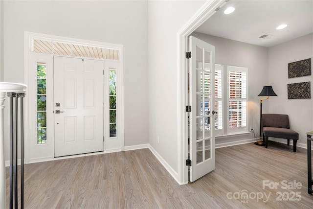 1125 Victoria Blake Ln, Belmont, NC 28012 - entryway featuring wood finished floors and recessed lighting