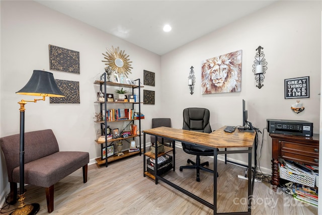 1125 Victoria Blake Ln, Belmont, NC 28012 - office space with wood finished floors and recessed lighting
