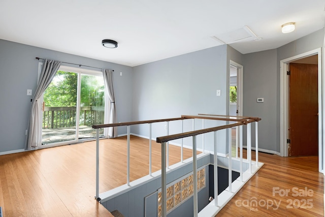 55 Lookout Dr, Asheville, NC 28804 - corridor featuring an upstairs landing and wood finished floors