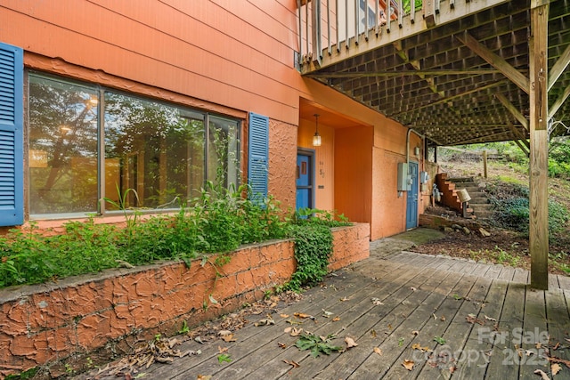 55 Lookout Dr, Asheville, NC 28804 - view of wooden terrace