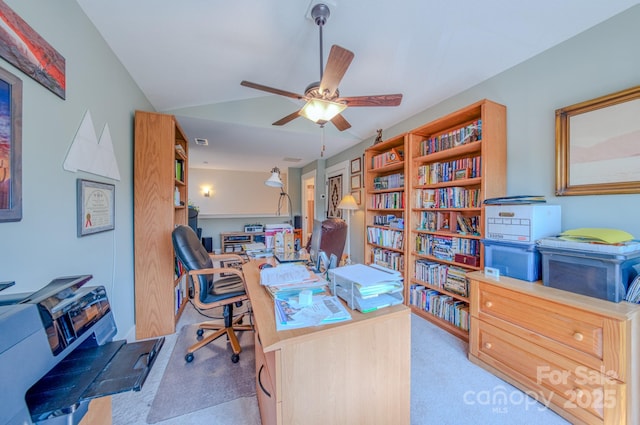 38 Westfield Way, Candler, NC 28715 - office space featuring ceiling fan and lofted ceiling