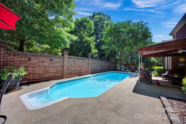 7014 Walton Heath Ln, Charlotte, NC 28277 - view of swimming pool with a patio area and a fenced backyard