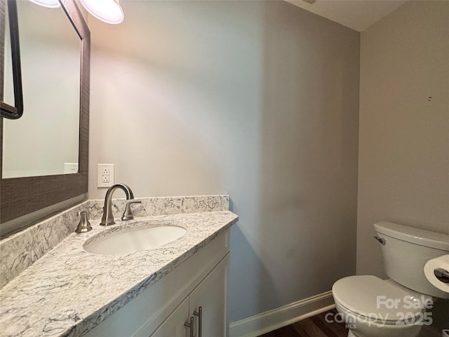 1335 33rd Avenue Dr NE, Hickory, NC 28601 - half bath featuring vanity and wood finished floors