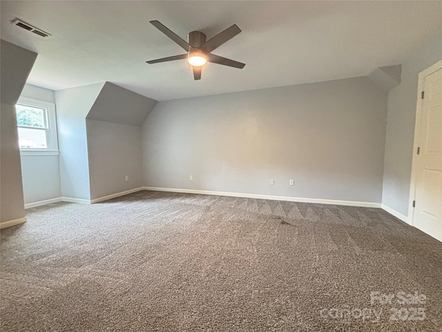 1335 33rd Avenue Dr NE, Hickory, NC 28601 - bonus room with carpet floors, lofted ceiling, and ceiling fan