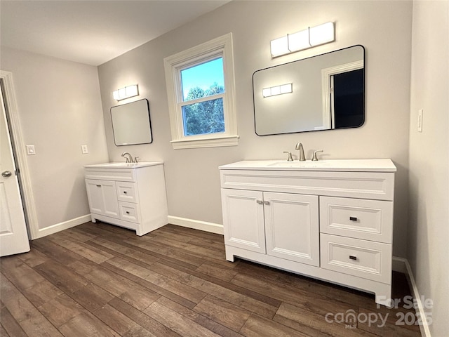 1335 33rd Avenue Dr NE, Hickory, NC 28601 - full bathroom with two vanities and wood finished floors